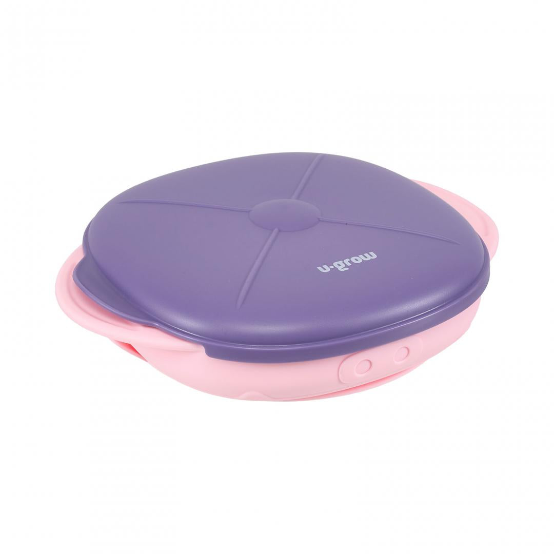 Farfurie silicon cu capac , mov, U-Grow